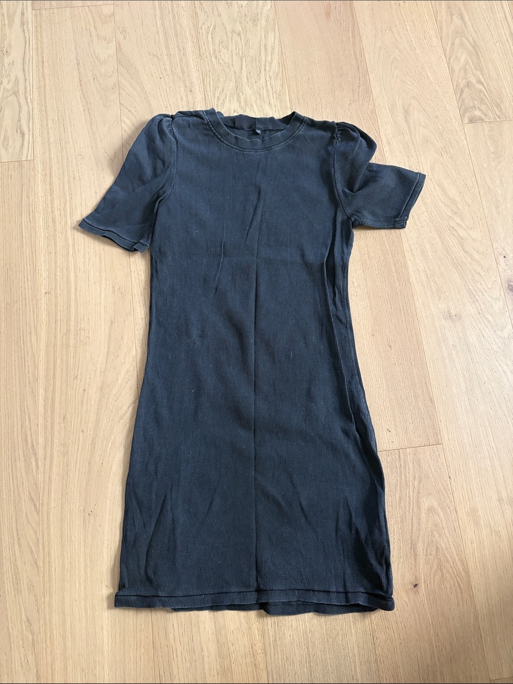 RD Style Black Short Sleeve Midi Dress